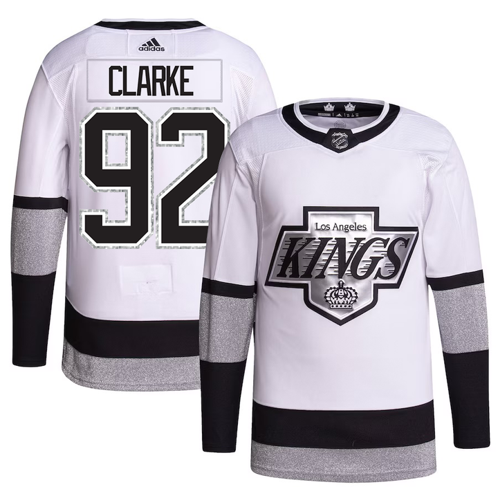 LA Kings Brandt Clarke Authentic adizero Primegreen Alternate Jersey