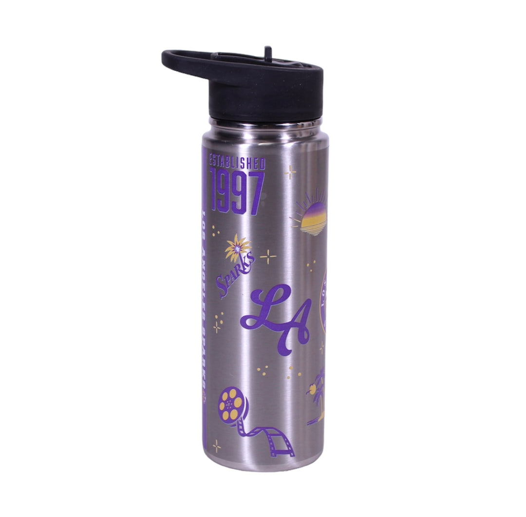 LA Sparks Silver 24oz Junior Water Bottle