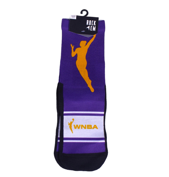 LA Sparks Rock Em WNBA Gold Logo Socks