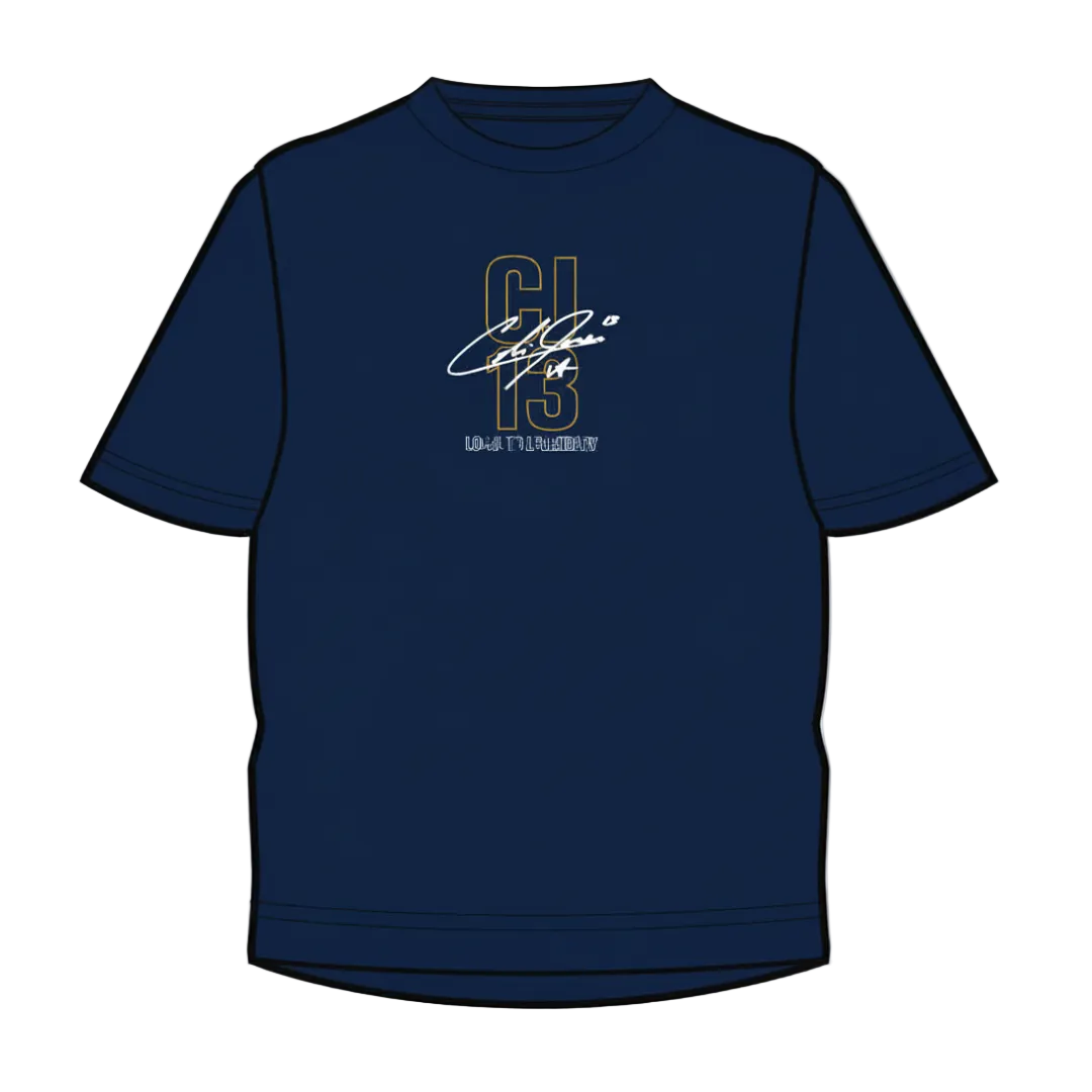 LA Galaxy Men's Cobi Carving A Legend Short Sleeve Navy Tee