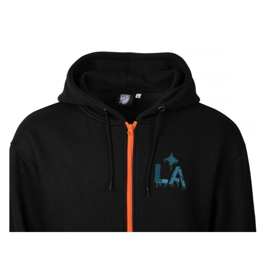 LA Galaxy Unisex Cozmo Zombie Zip-up Hoodie - Black