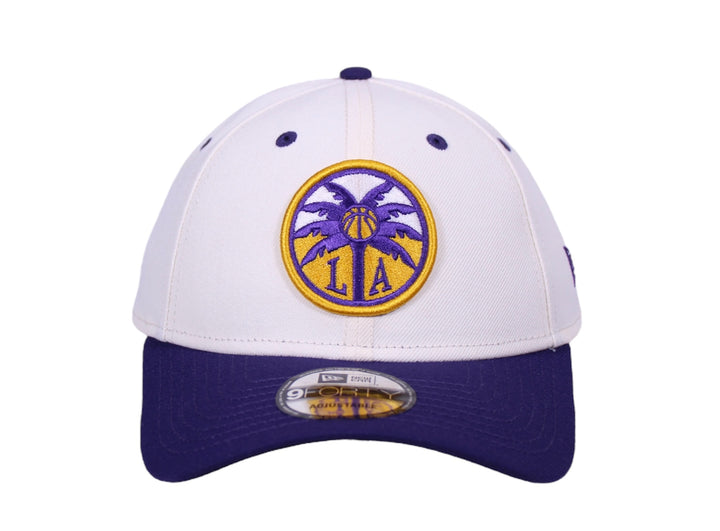 LA Sparks New Era Off-White/Purple 940 Snapback Hat