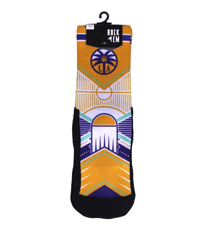 LA Sparks Rock Em Full Court Press Socks