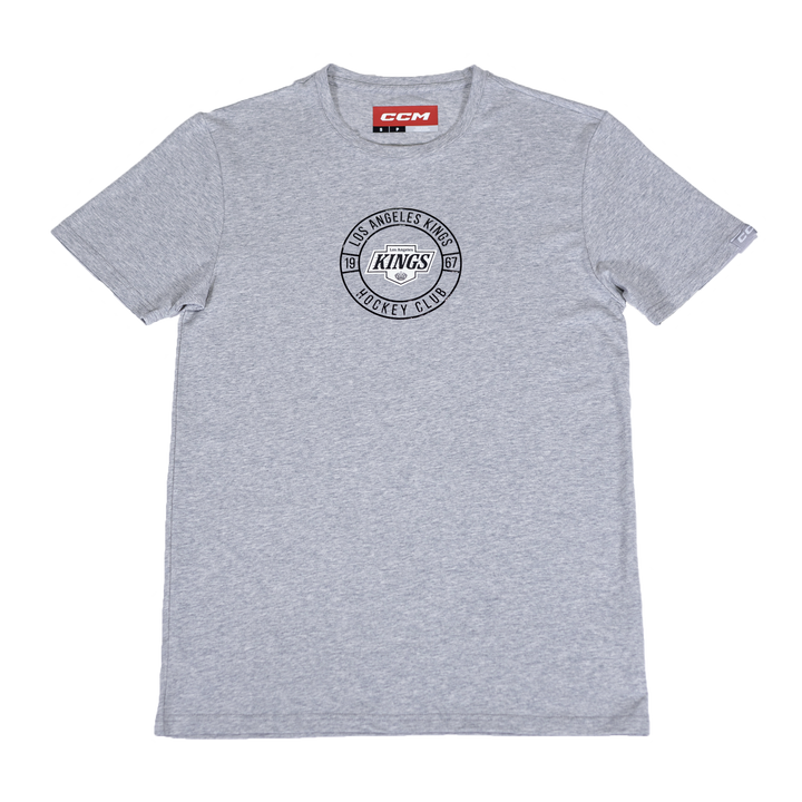 LA Kings Circle Logo Grey Hockey Short Sleeve Tee