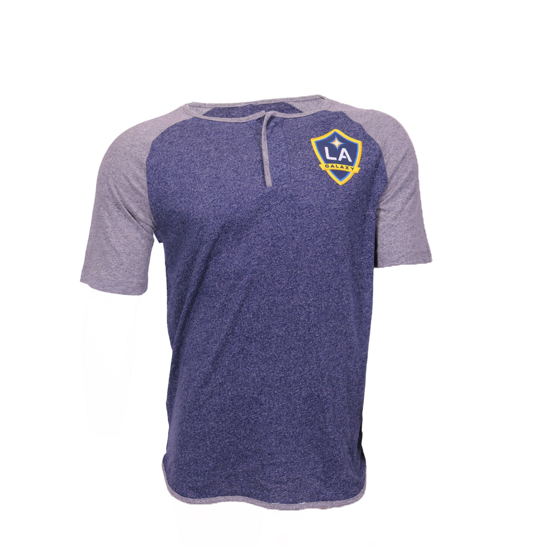 LA Galaxy 19 Short Sleeve Keeping Count Henley