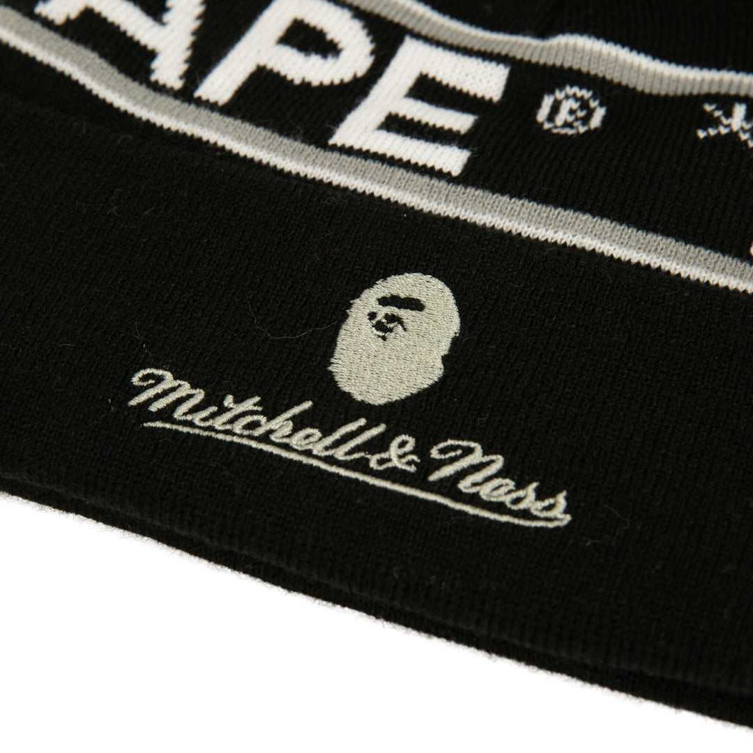 LA Kings Mitchell & Ness Black BAPE Cuffed Knit