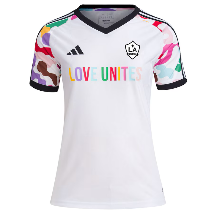 LA Galaxy 23 Women's adidas White Pride Jersey