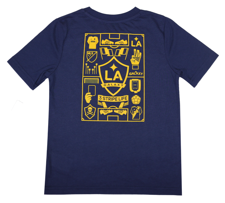 LA Galaxy Youth adidas MLS Goals T-Shirt