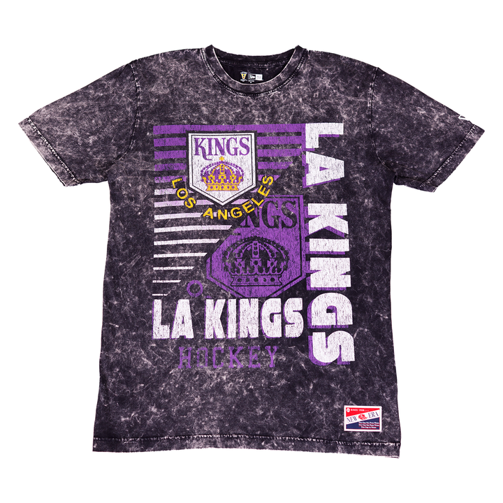 KINGS THRWBK VNTG LOGO ACID WASH SS TOP
