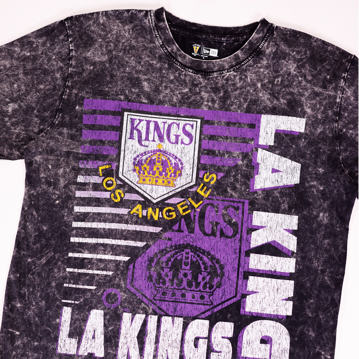 KINGS THRWBK VNTG LOGO ACID WASH SS TOP