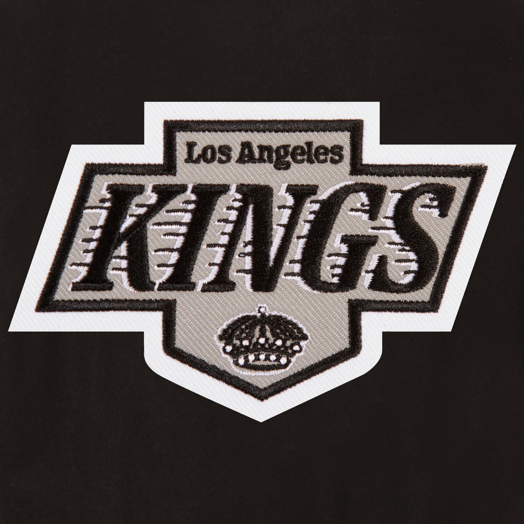 LA Kings JH Design Wool and Leather Black Sleeve Jacket