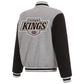 Kings JH Design Two-Tone Fleece Grey/Black Sleeve Reversible Jacket