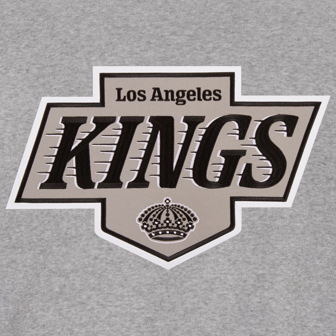 LA Kings JH Design Two-Tone Fleece Grey/Black Sleeve Reversible Jacket