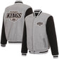 Kings JH Design Two-Tone Fleece Grey/Black Sleeve Reversible Jacket
