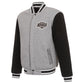 Kings JH Design Front Logo Two-Tone Fleece Grey/Black Sleeve Reversible Jacket