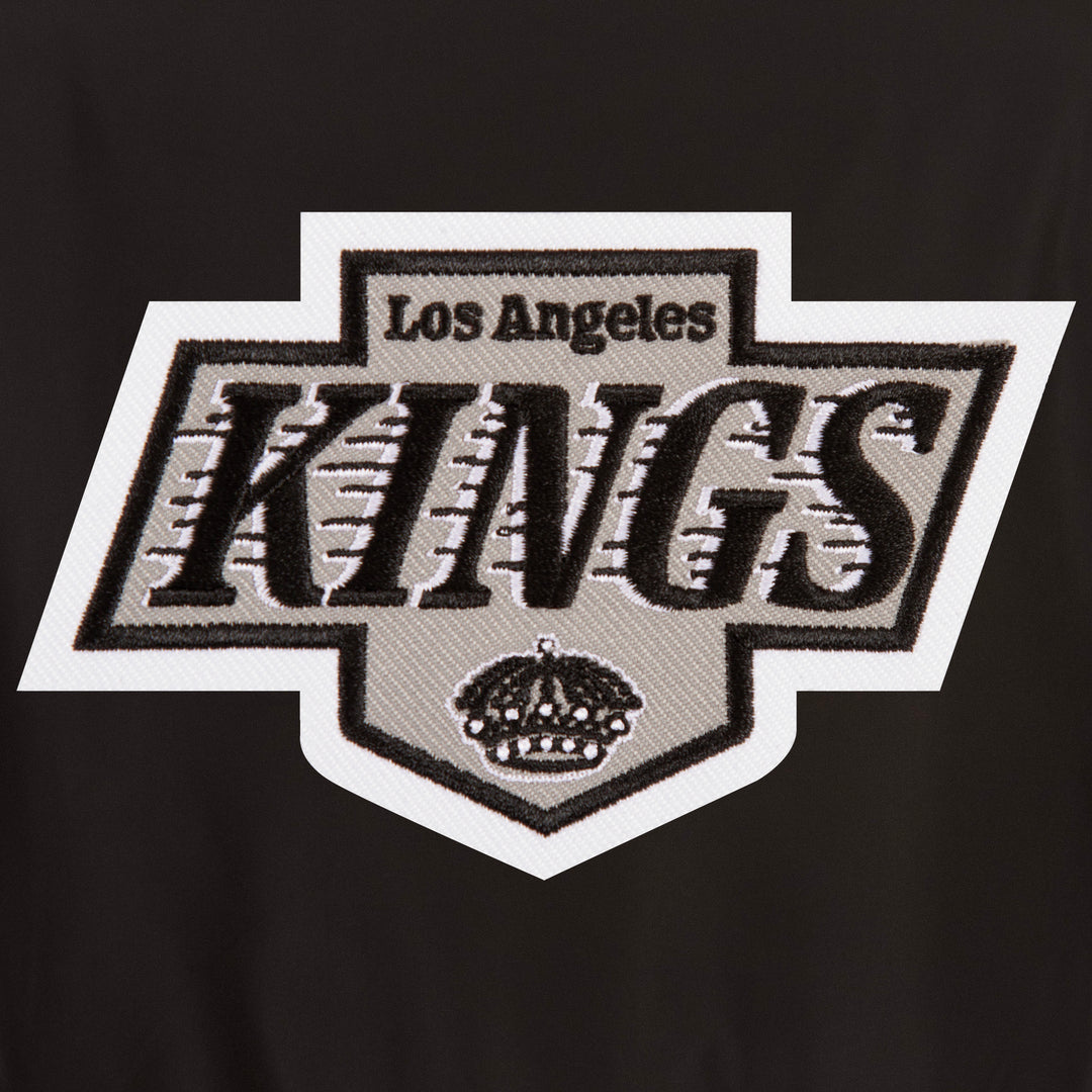 LA Kings JH Design Two-Tone Fleece Grey/Black Sleeve Reversible Jacket