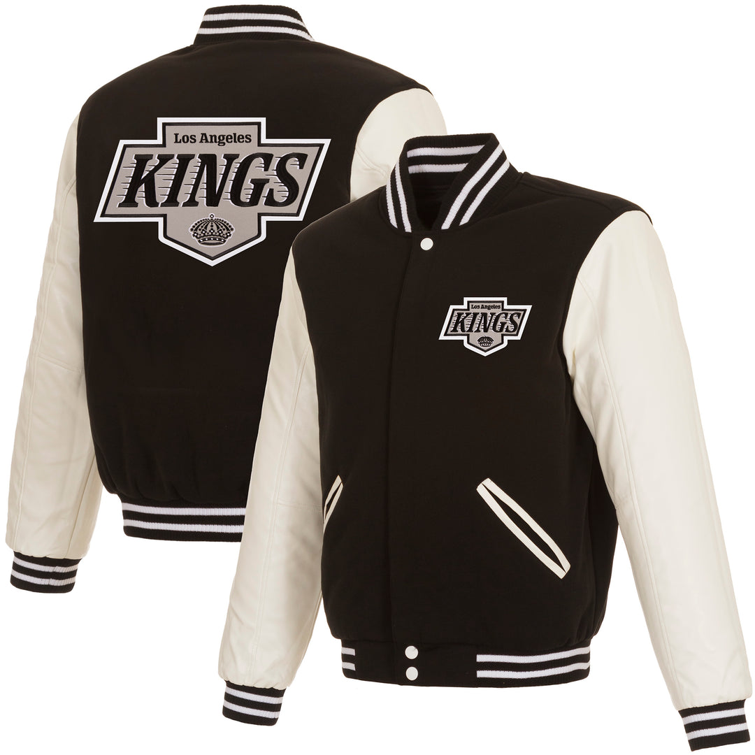 LA Kings JH Design Fleece Reversible Black/White Jacket