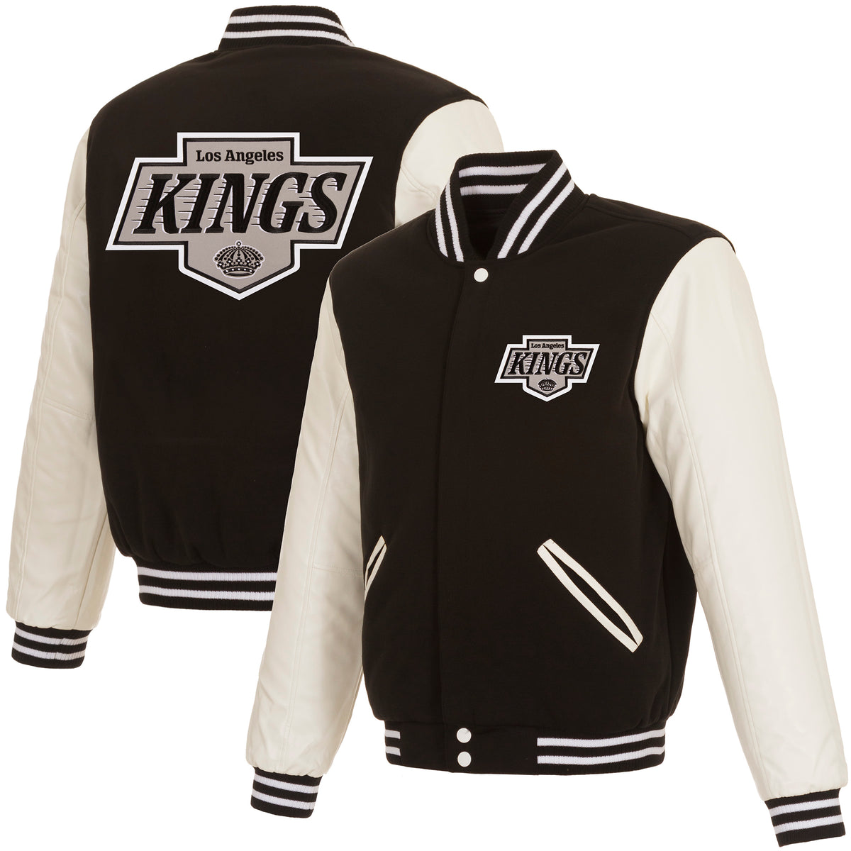 Kings JH Design Fleece Reversible Black/White Jacket