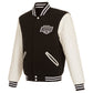 Kings JH Design Front Logo Fleece Reversible Black/White Jacket