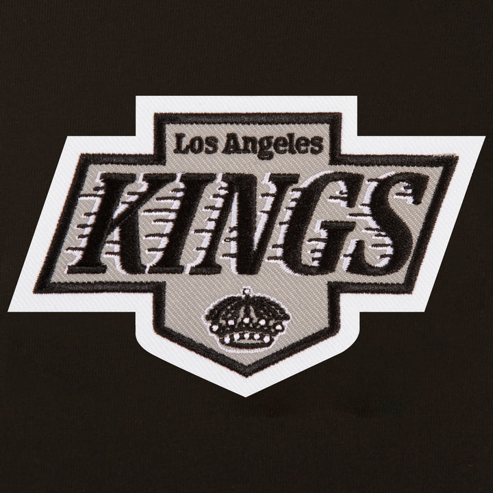 LA Kings JH Design Front Logo Fleece Reversible Black/White Jacket