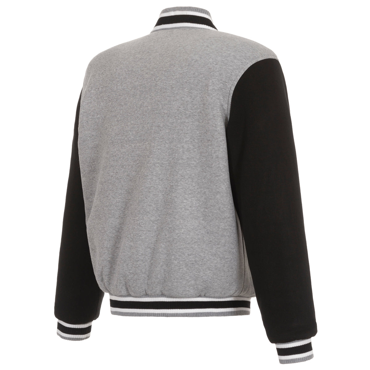 Kings JH Design Front Logo Two-Tone Fleece Grey/Black Sleeve Reversible Jacket