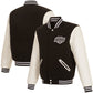 Kings JH Design Front Logo Fleece Reversible Black/White Jacket