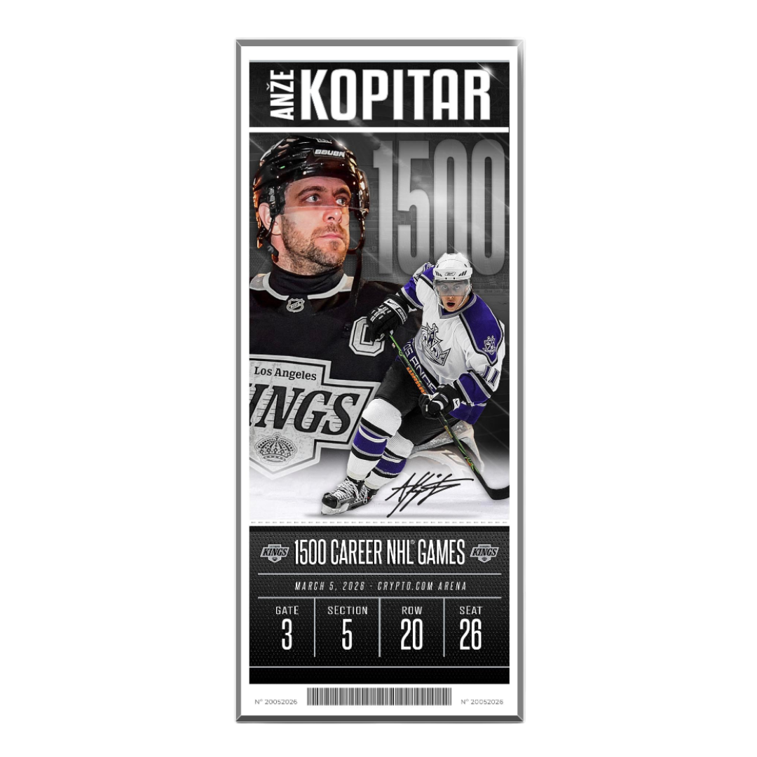 Kings Kopitar 1500 Games Commemorative Ticket