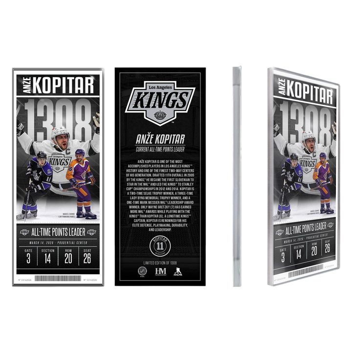 Kings Kopitar 1308 Points Leader Commemorative Ticket