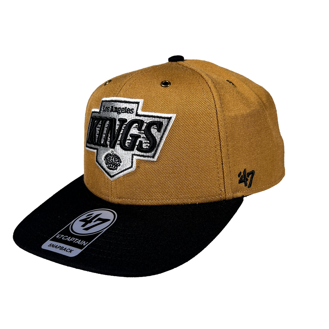 LA Kings 47 Workshop 2T Brown Black Hat Snapback