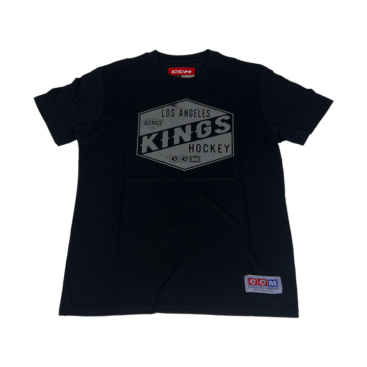 LA Kings CCM Badge Black Short Sleeve Tee