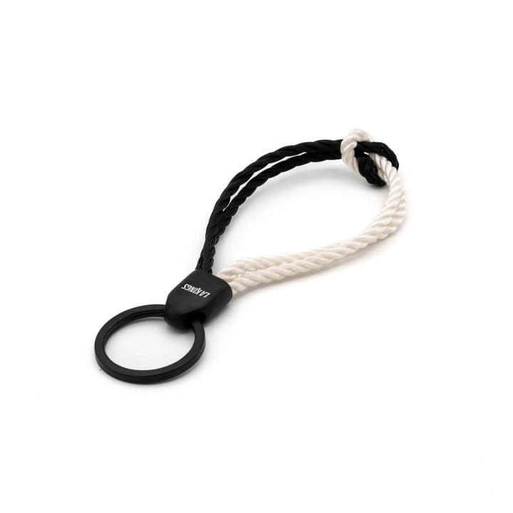 LA Kings Bracenet Black & White Upcycled Fishing Net Keychain