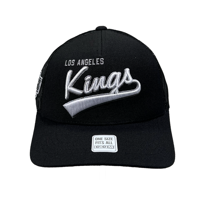 LA Kings CCM Black Meshback Trucker Adjustable Hat