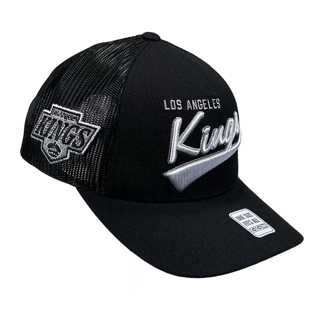 LA Kings CCM Black Meshback Trucker Adjustable Hat