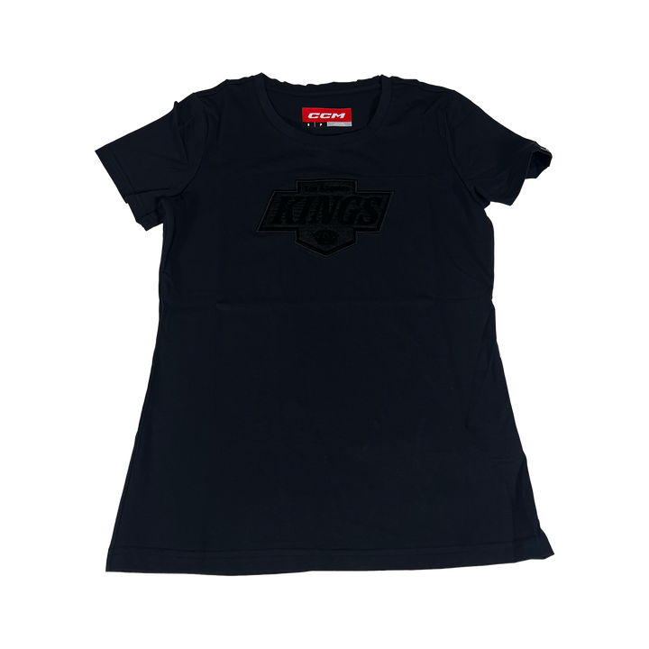 LA Kings Womens Chevy Logo Black Short Sleeve Tee