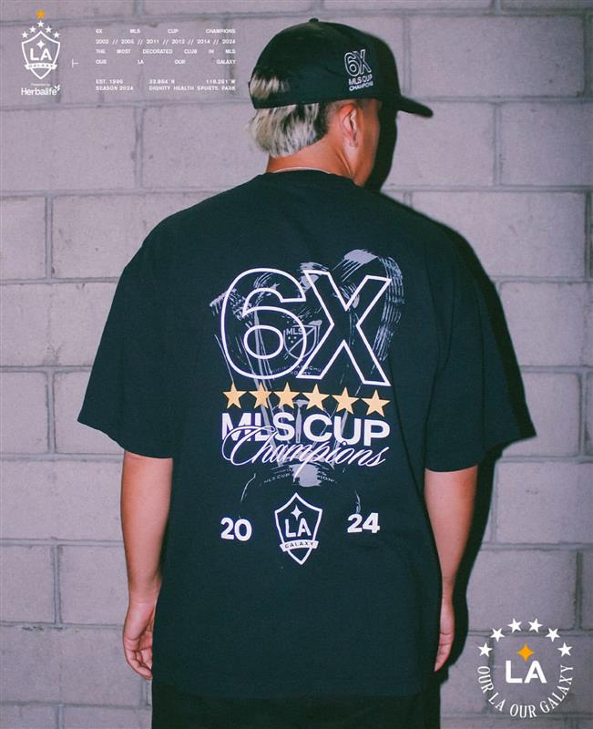 LA GALAXY 2024 6X CHAMPS BLACK T-SHIRT – TEAM LA Store