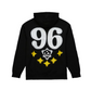 LA GALAXY 2024 CULTURE KINGS MITCHELL & NESS 96 LA SPRAYPAINT BLACK HOODIE