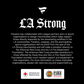 LA GALAXY 2025 FANATICS LA STRONG BLACK T-SHIRT