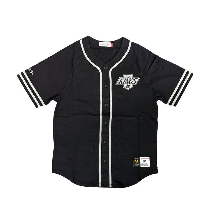 LA Kings Primary Logo 1967 Established Year Button Up Black Jersey