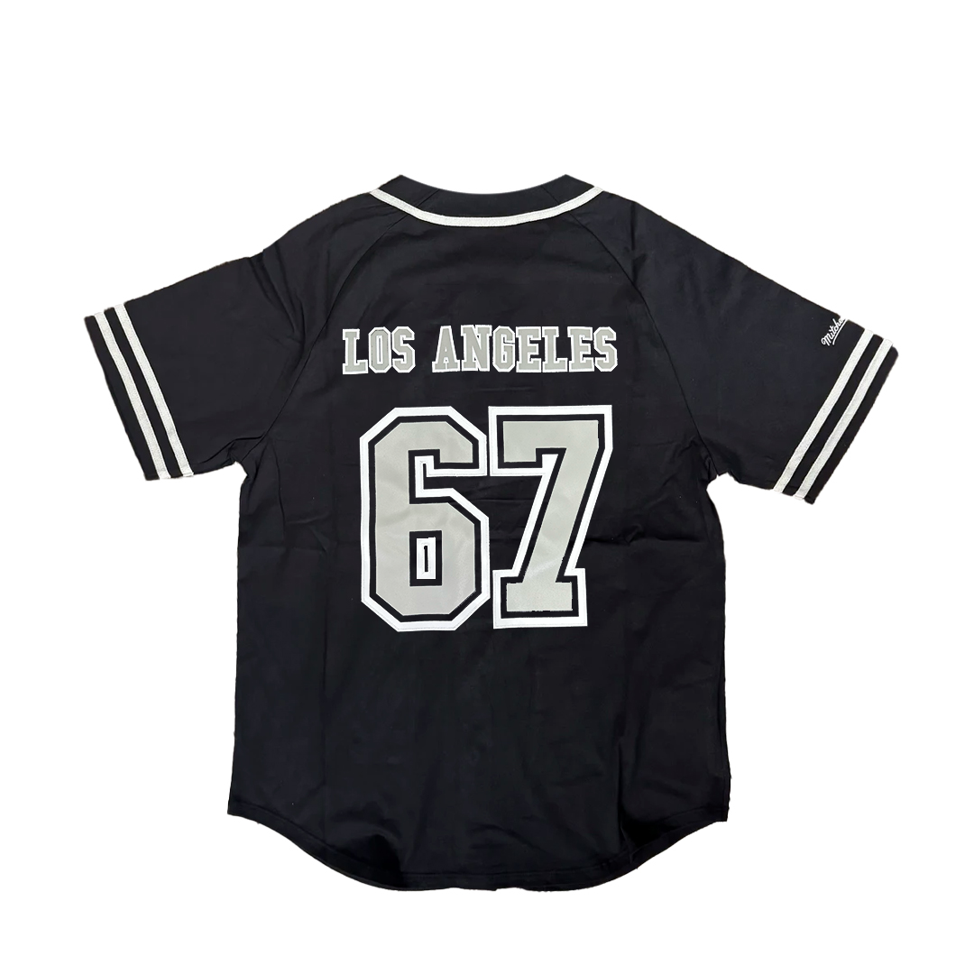 LA Kings Primary Logo 1967 Established Year Button Up Black Jersey