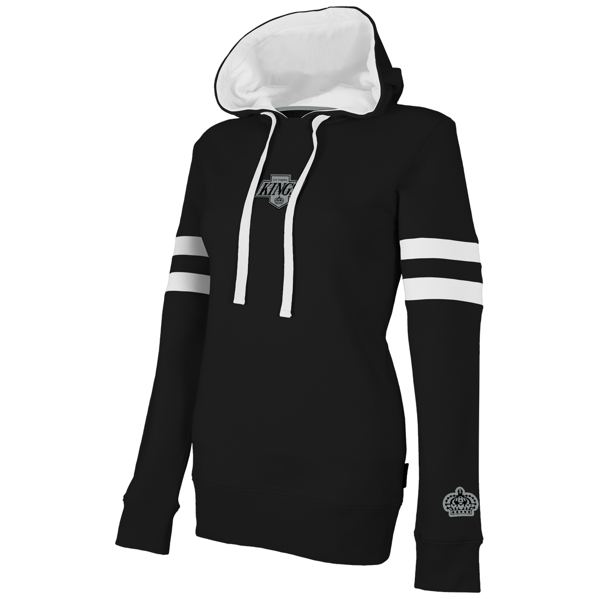 Kings Women Stadium Essentials NHL Road Game Fleece Black Hoodie
