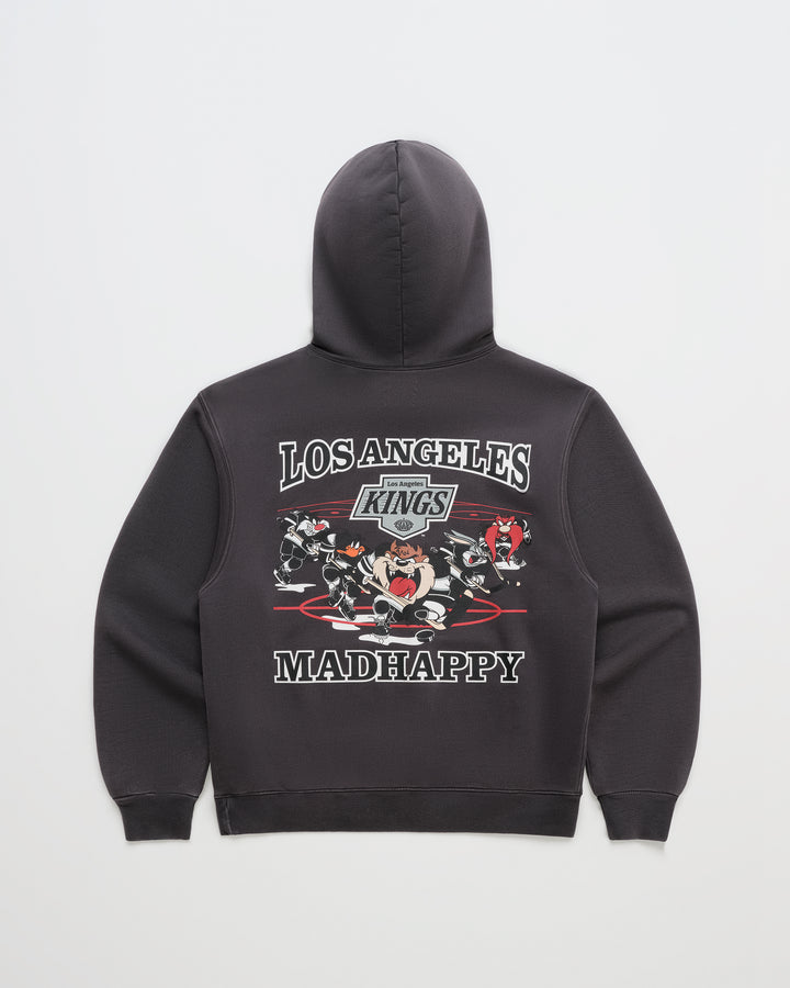 KINGS X MADHAPPY HEAVYWEIGHT HOODIE NOIR