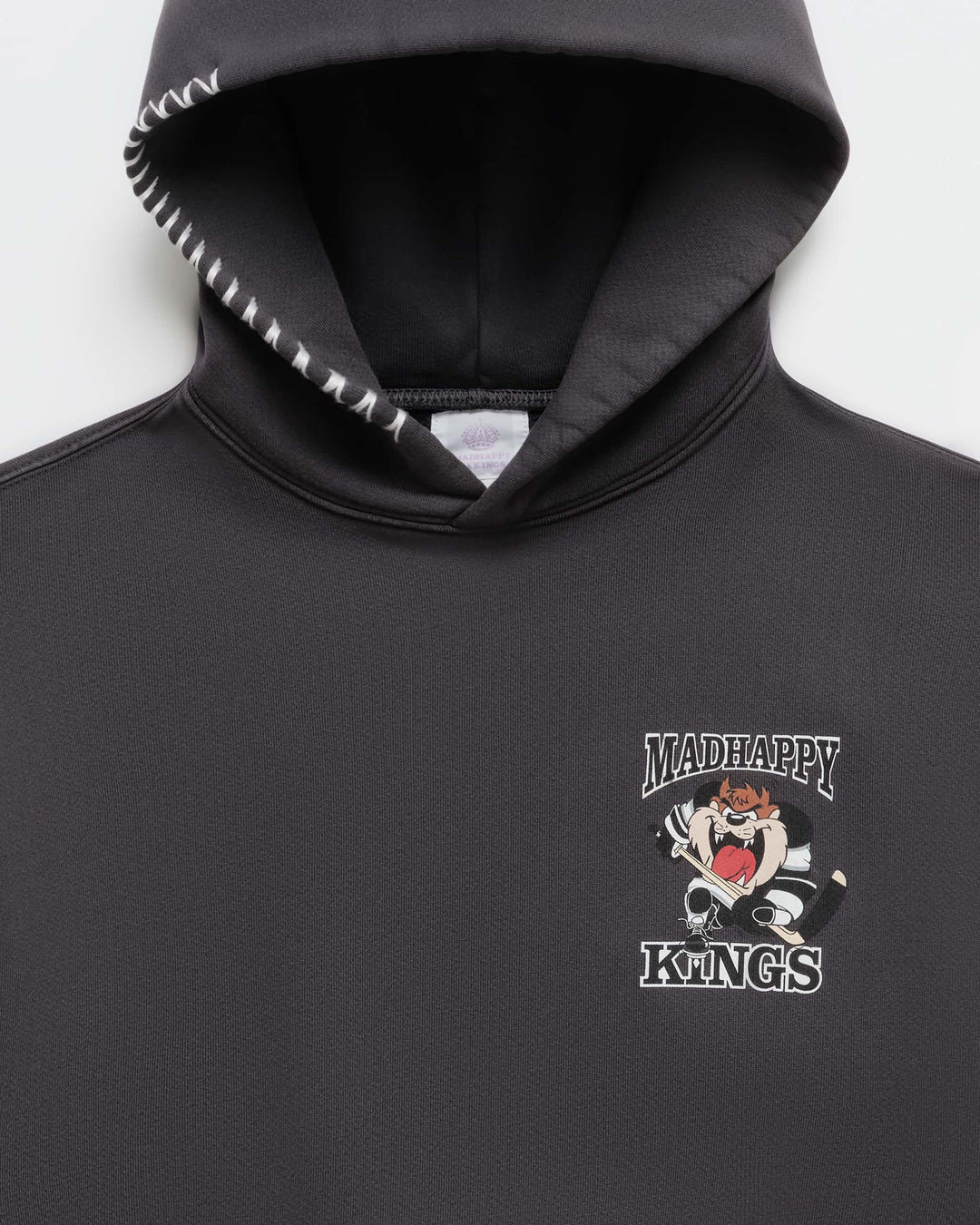 KINGS X MADHAPPY HEAVYWEIGHT HOODIE NOIR