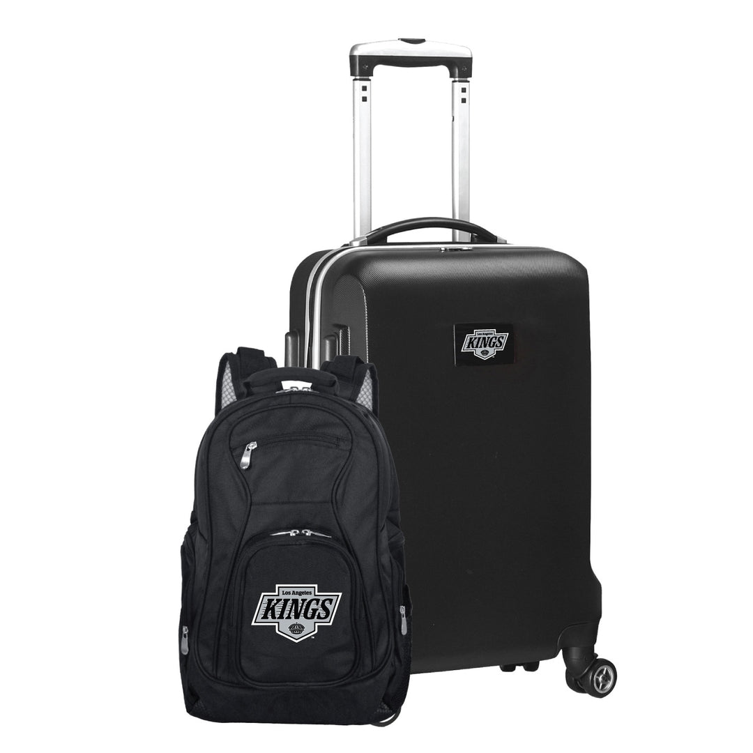 best store for travel backpacks in la Kings Deluxe 2-Piece Backpack and Carry-on Set in Black