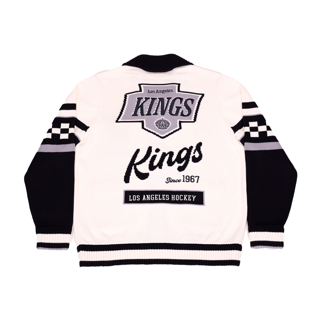 LA Kings Jacquard Knit Button Up Sweater