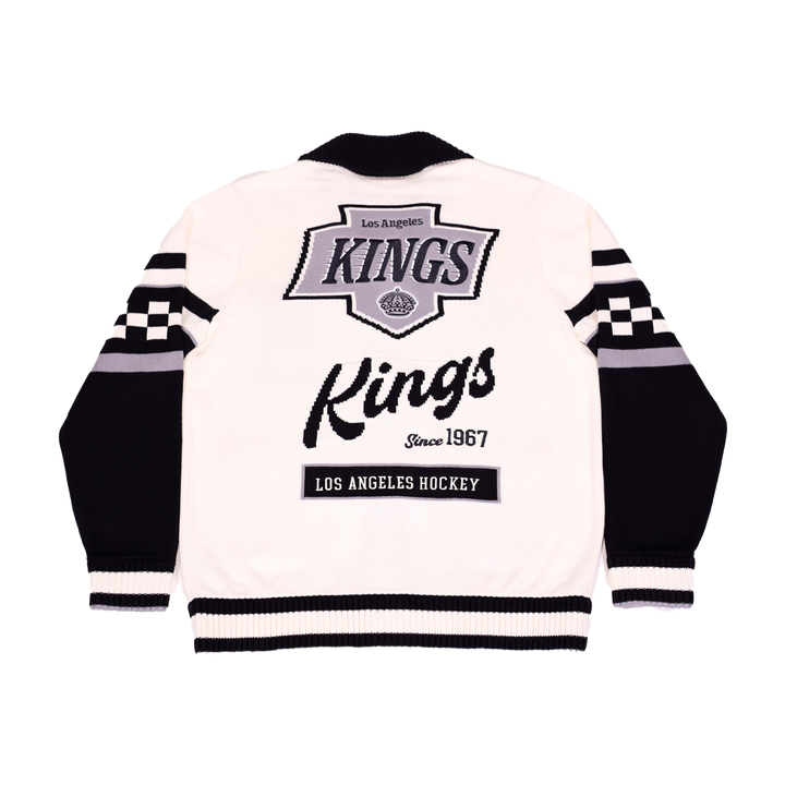 LA Kings Jacquard Knit Button Up Sweater