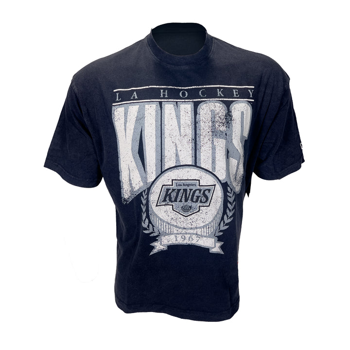 LA Kings New Era Chevy Throwback Black Acid Wash Short Sleeve Shirt
