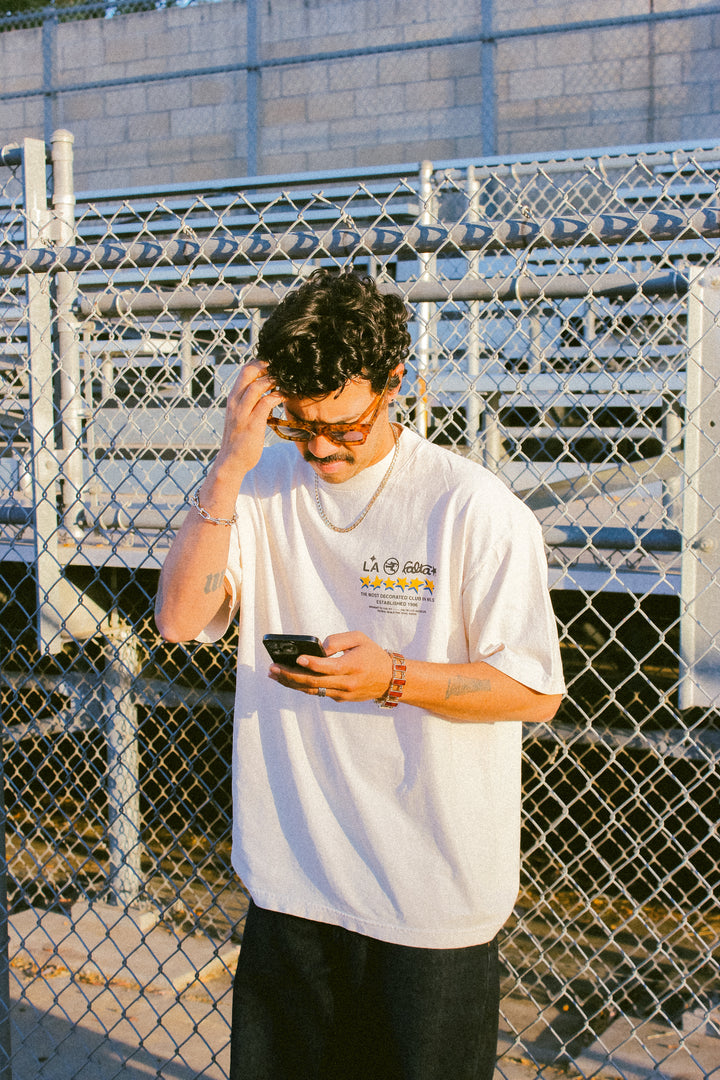 LA Galaxy Men's LA Standard x FALTA Short Sleeve Tee - Cream