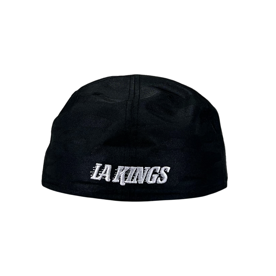 LA Kings 5950 Script w/ Side Hit Black Fitted Hat