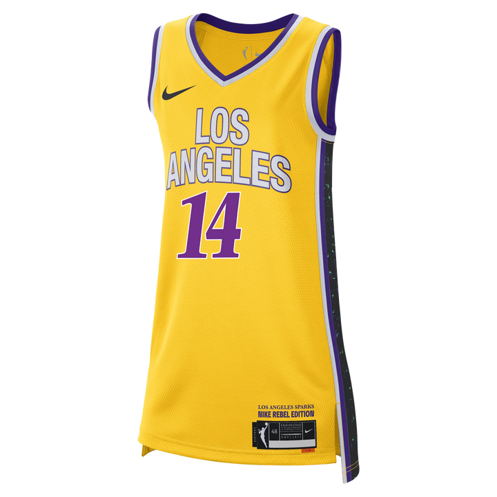LA SPARKS TAYLOR MIKESELL NIKE GOLD 2024 REBEL EDITION JERSEY