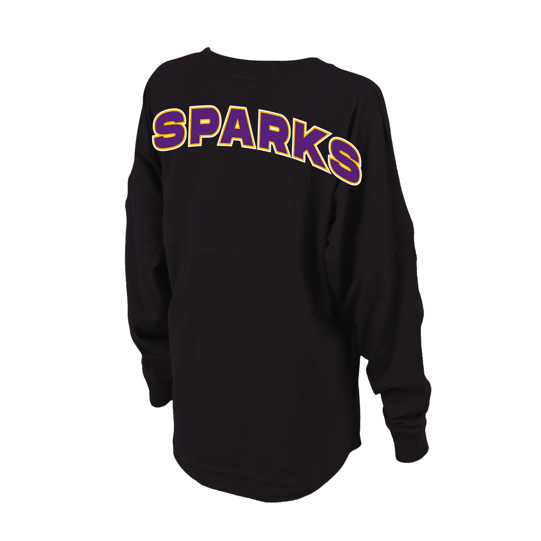Sparks Womens Front-Back Logo Long Sleeve Tee